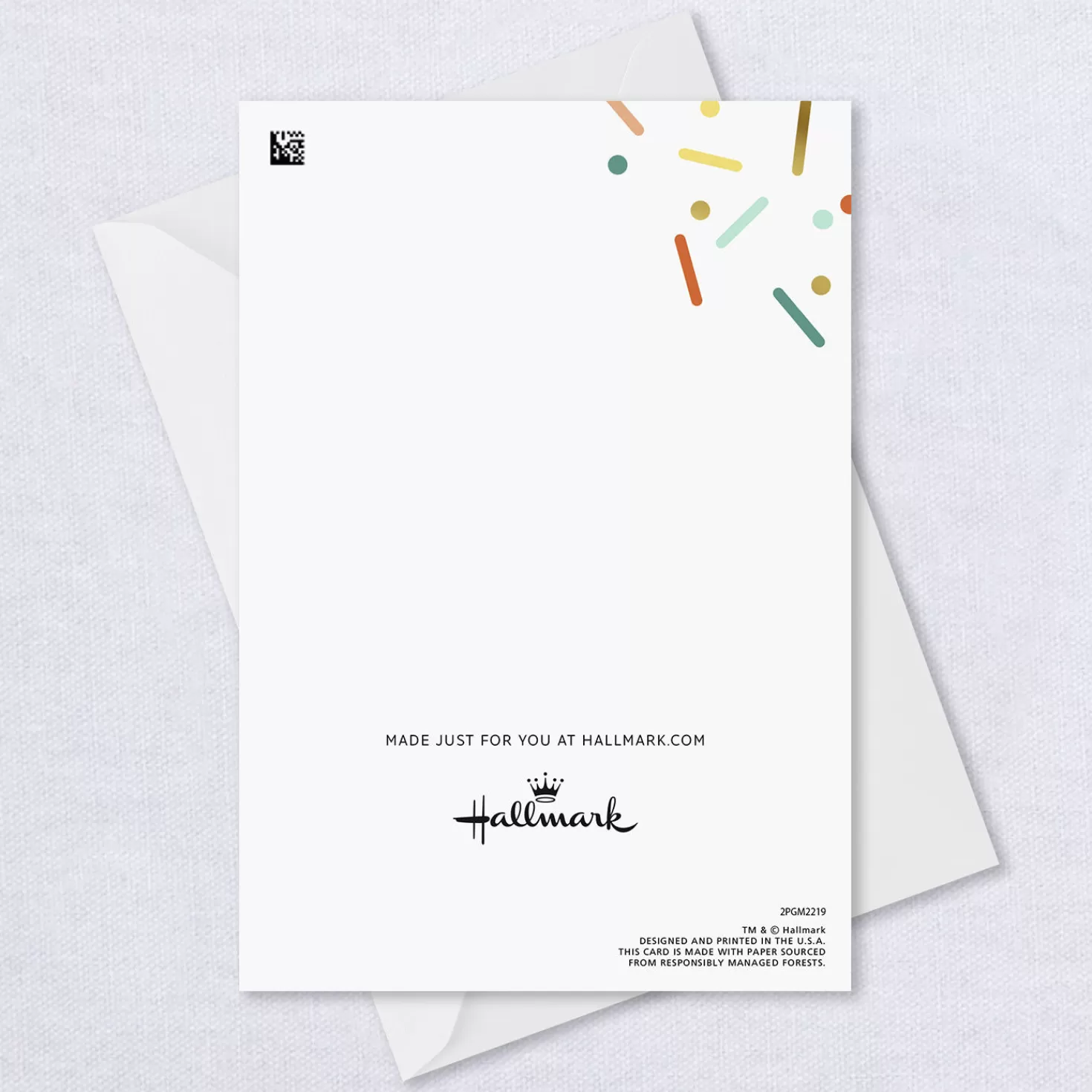 Store Colorful Confetti Folded Photo Card Congratulations