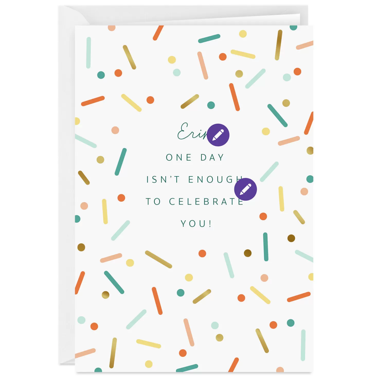 Store Colorful Confetti Folded Photo Card Congratulations