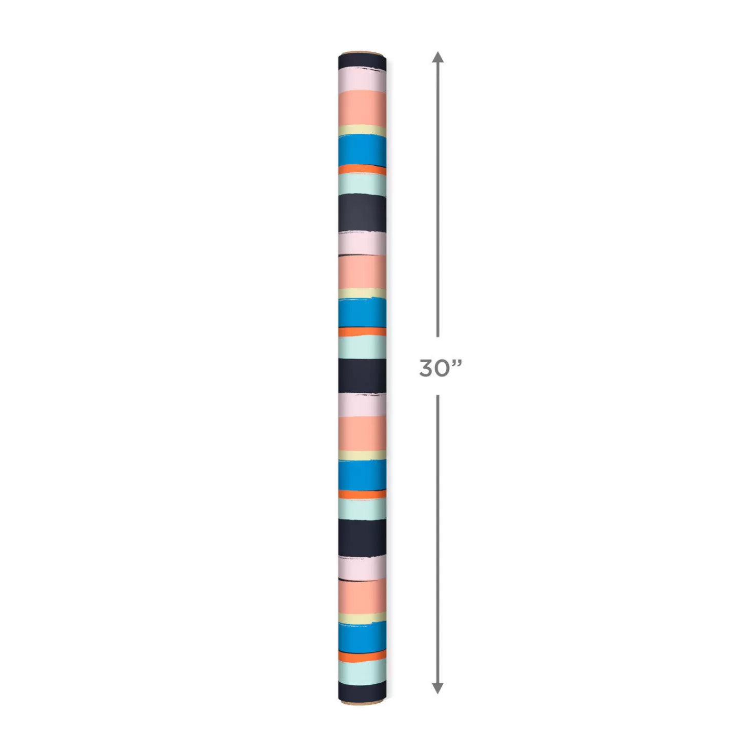 Birthday>Hallmark Colorful Painted Stripes Wrapping Paper, 17.5 Sq. Ft.