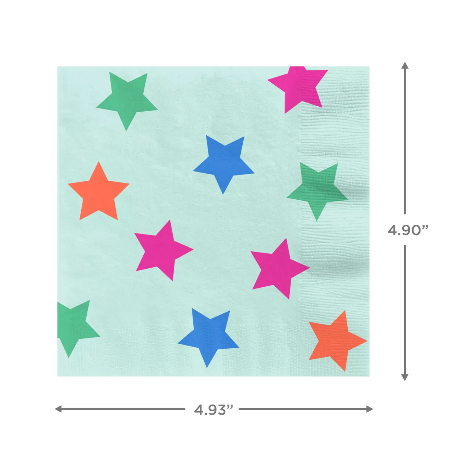 Birthday>Hallmark Colorful Stars On Mint Cocktail Napkins, Set Of 16