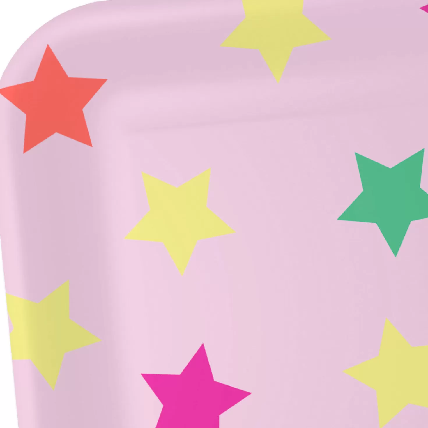 Birthday>Hallmark Colorful Stars On Pink Square Dessert Plates, Set Of 8