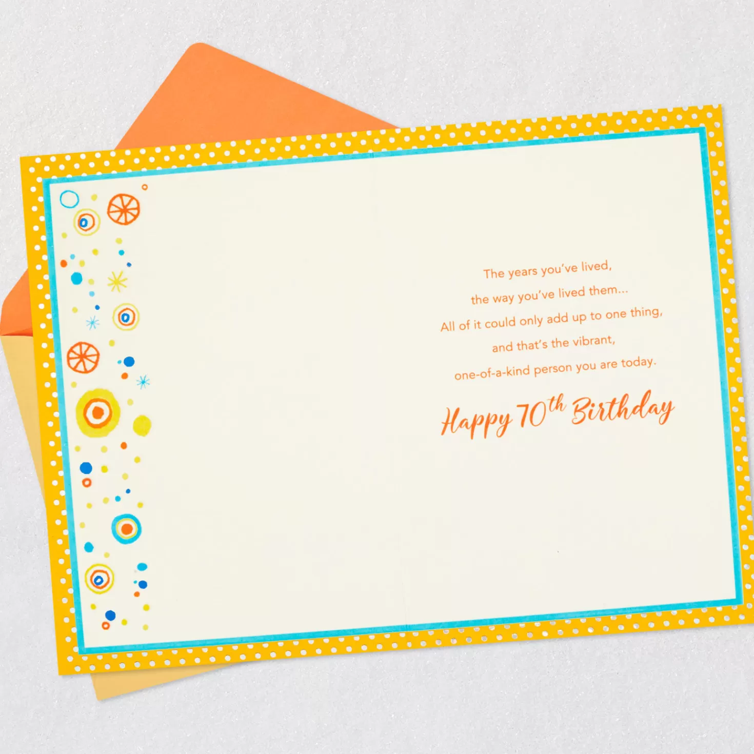 Birthday>Hallmark Colorful Years 70Th Birthday Card