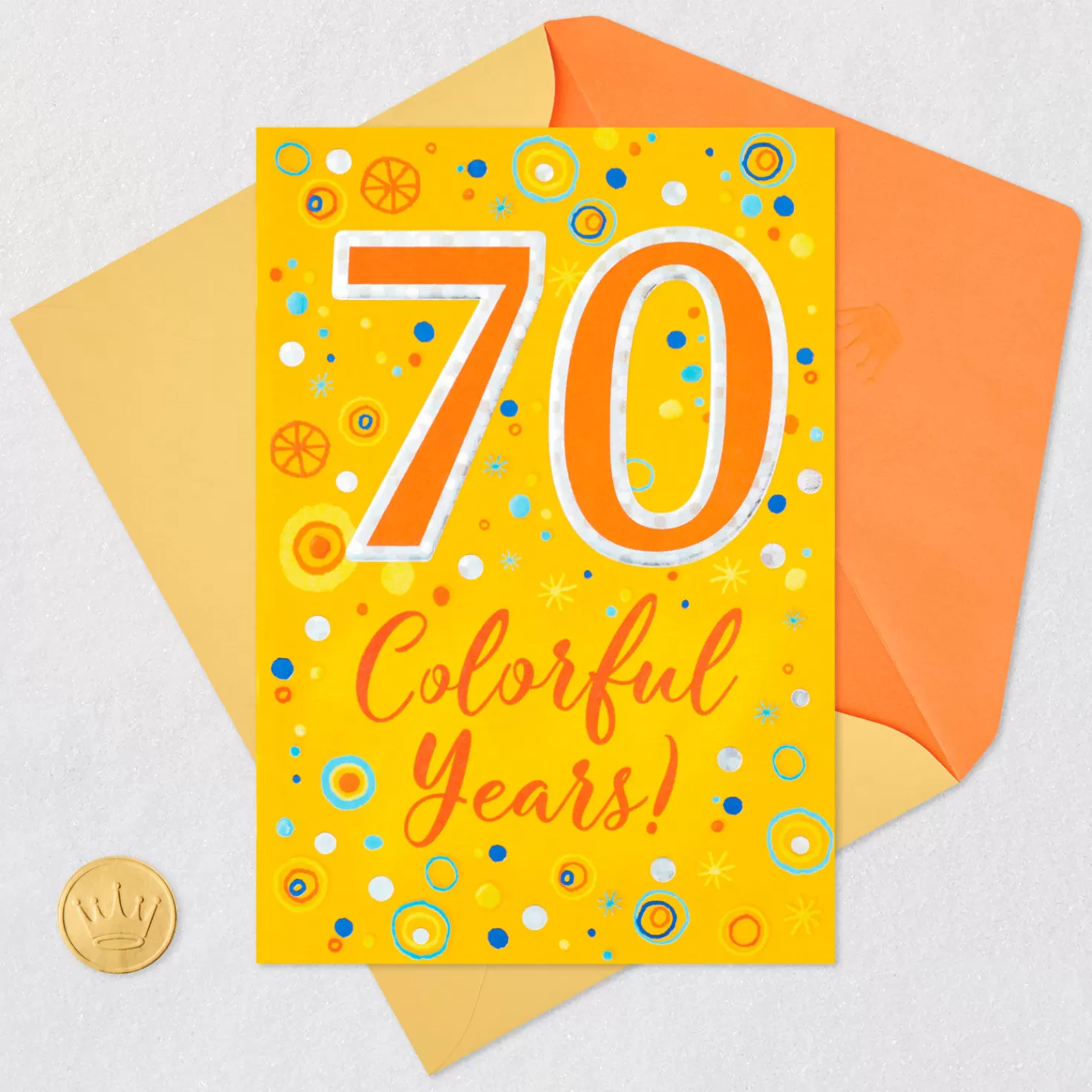 Birthday>Hallmark Colorful Years 70Th Birthday Card