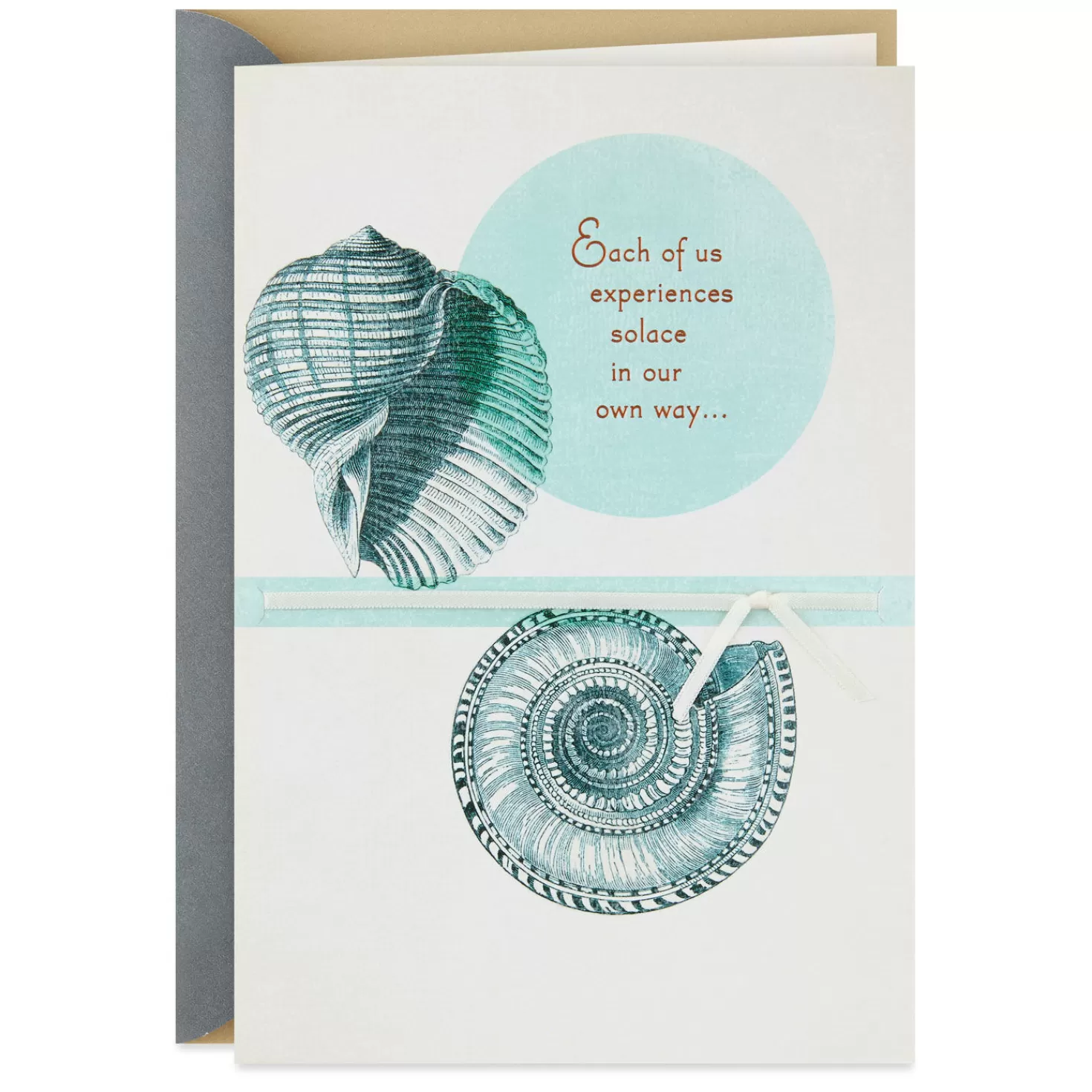Hot Comfort And Peace Seashells Sympathy Card Sympathy