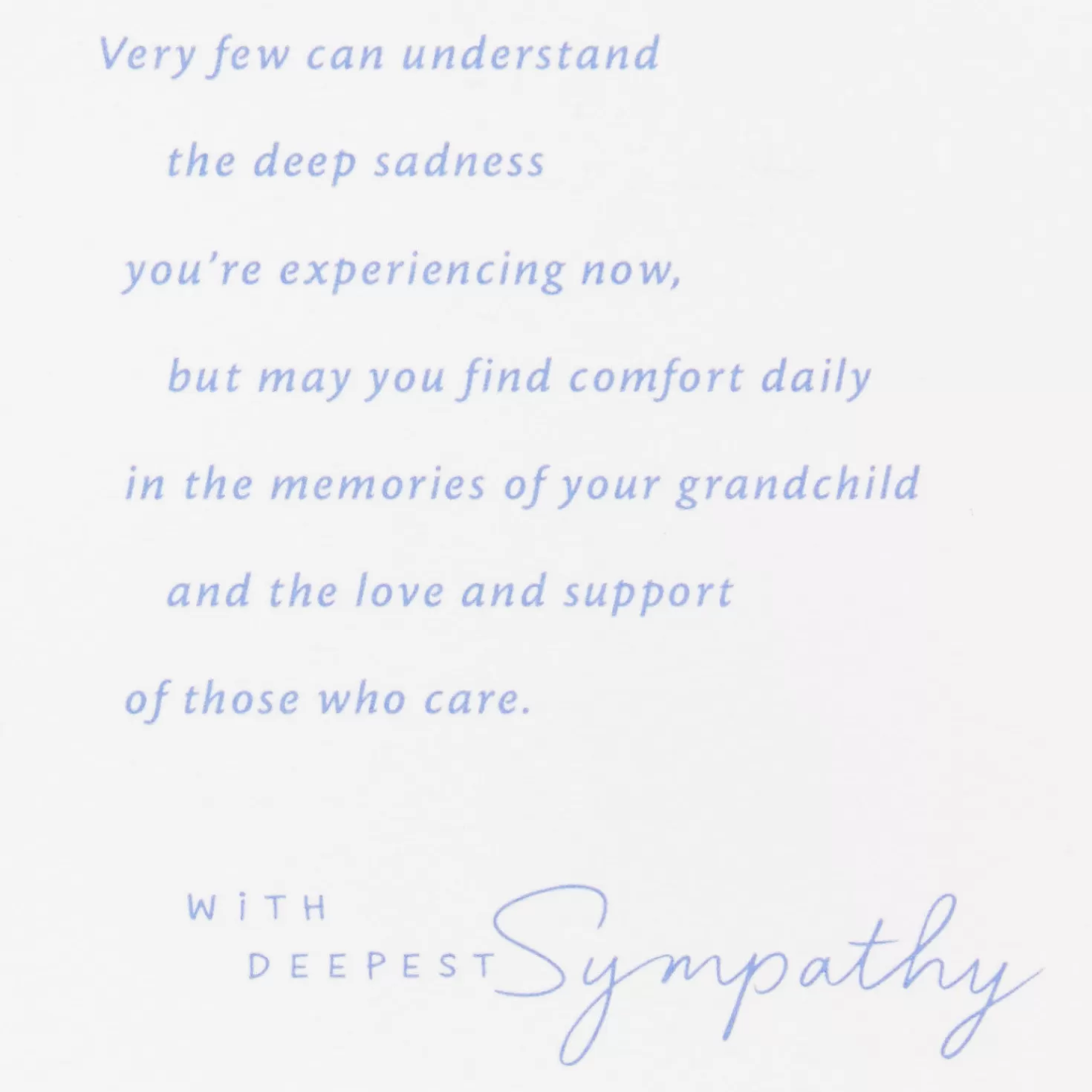 Store Comfort In Memories Sympathy Card For Loss Of A Grandchild Sympathy