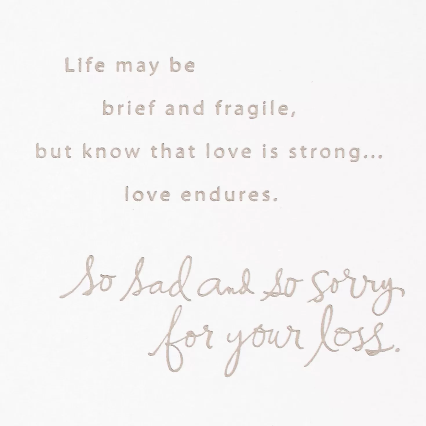 Cheap Comfort, Peace And Memories Sympathy Card Sympathy