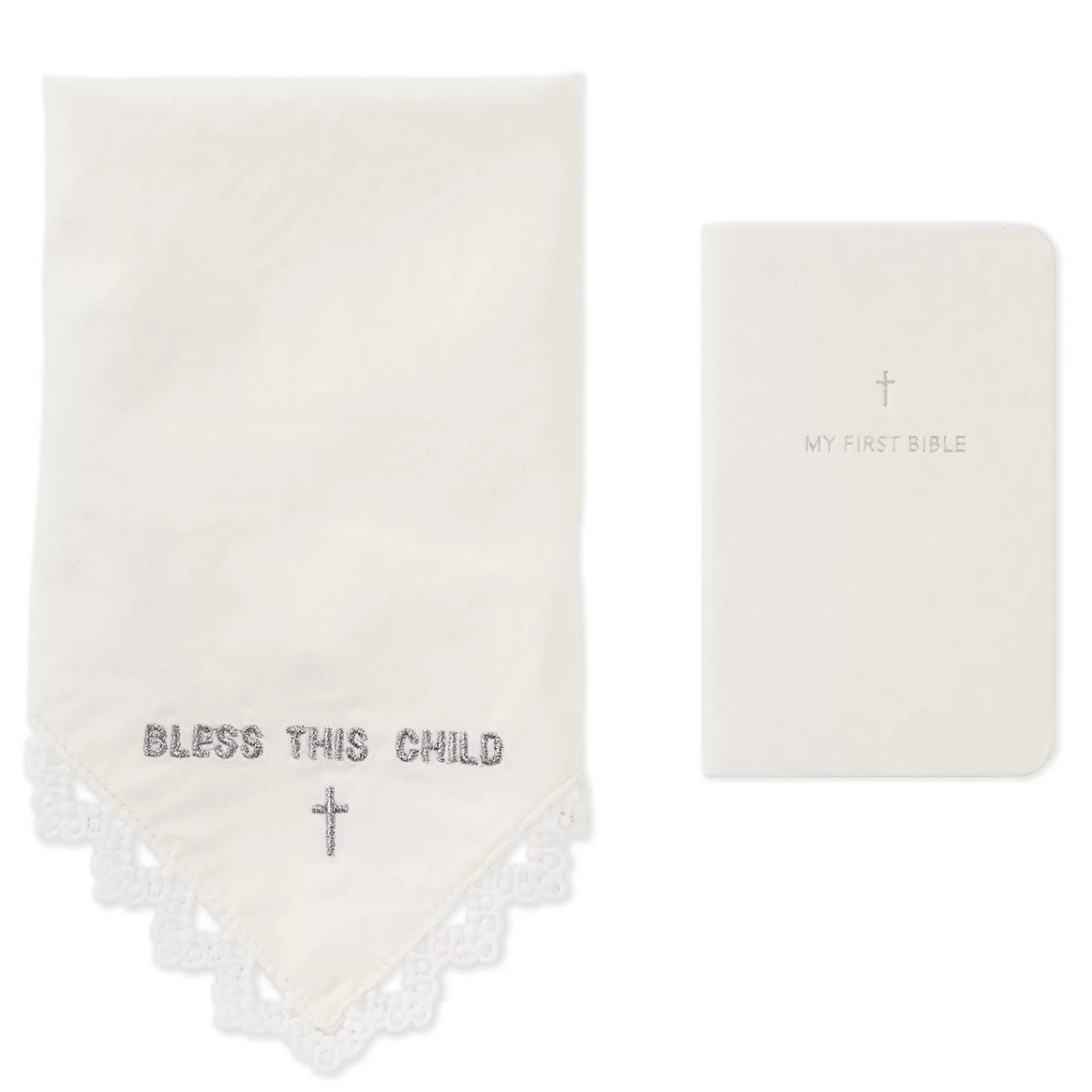 Cheap Commemorative Handkerchief And First Bible Set Baptism And Christening