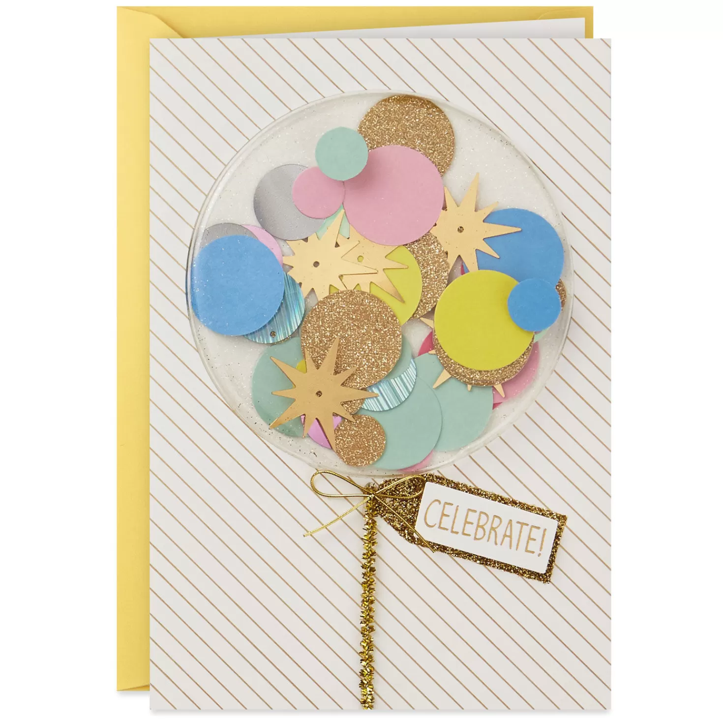 Birthday>Hallmark Confetti Balloon Birthday Card