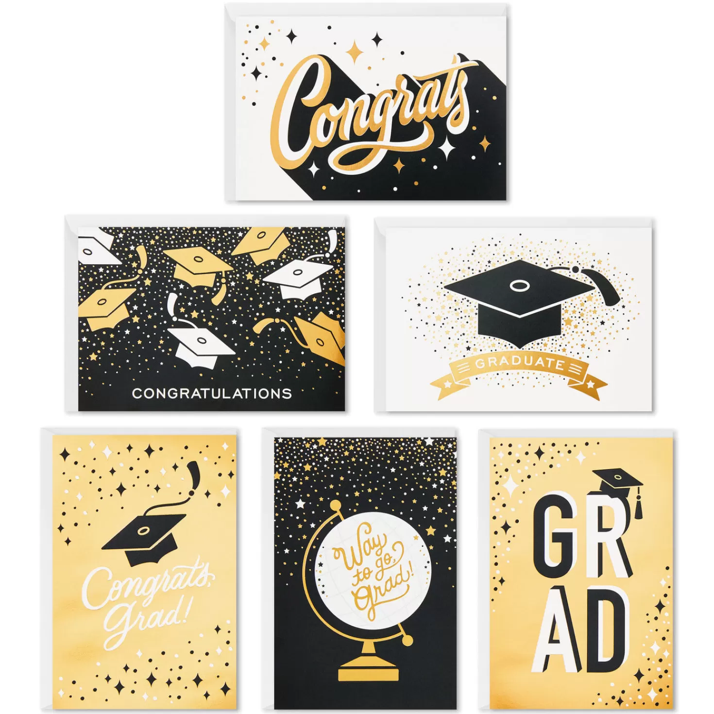 Store Confetti Celebration Assorted Graduation Cards, Pack Of 36 Graduation