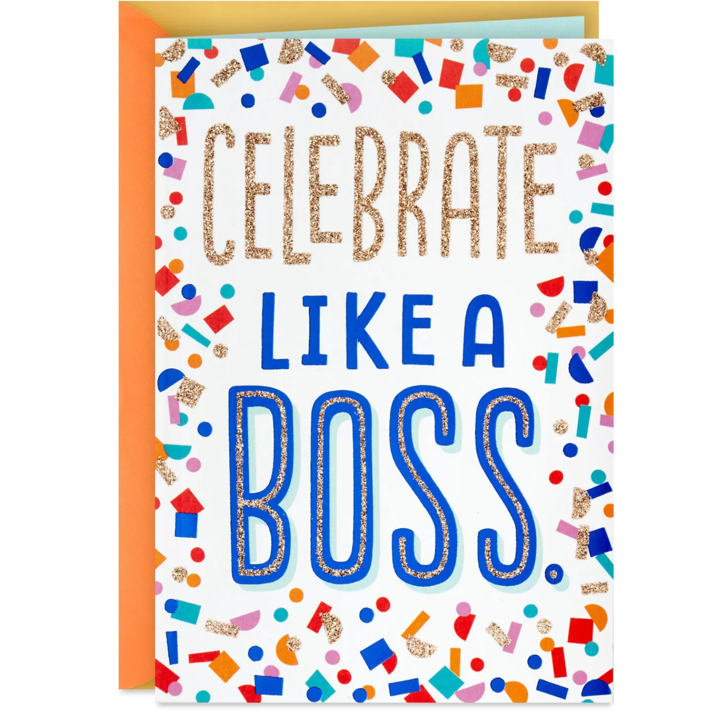 Birthday>Hallmark Confetti Celebration Birthday Card For Boss