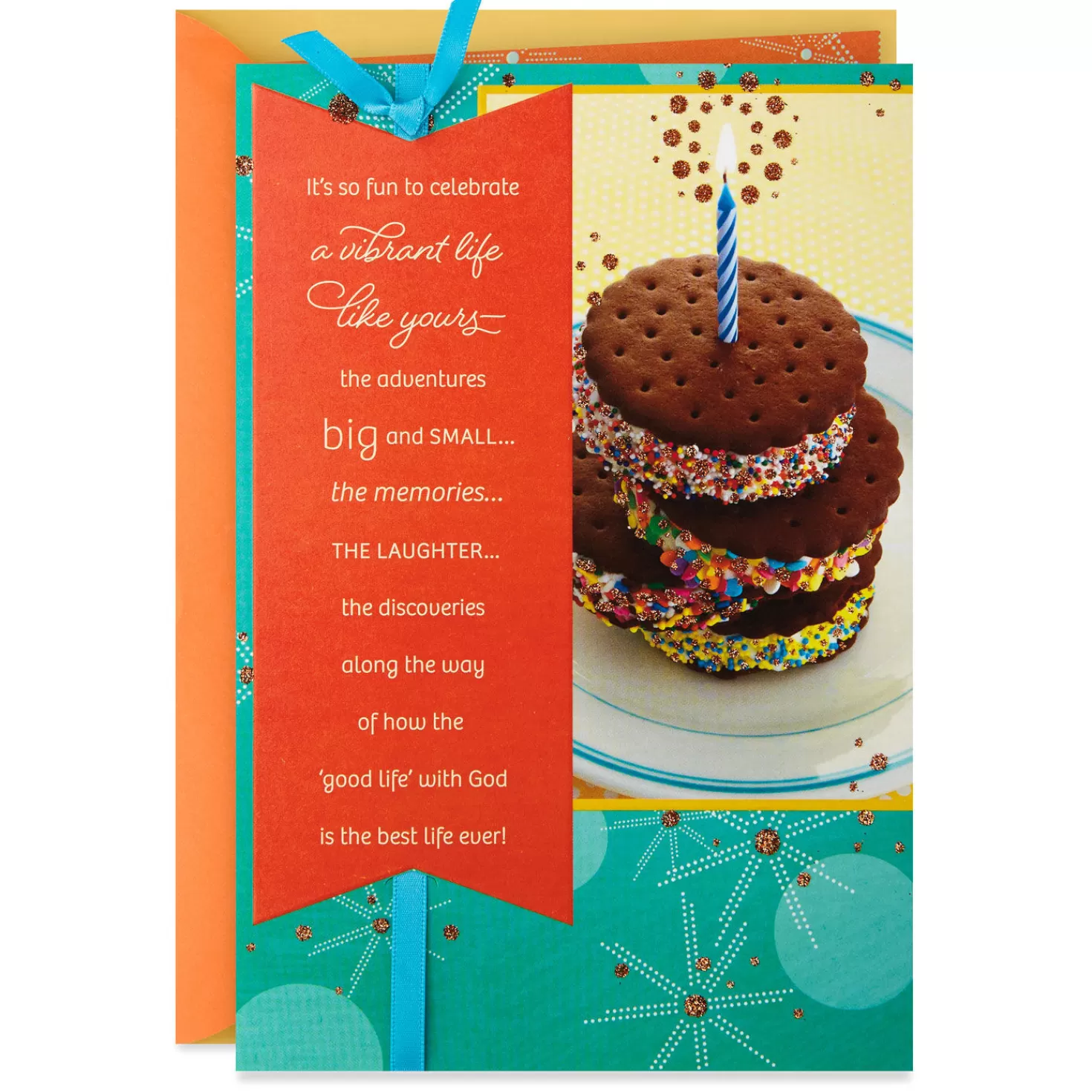 Birthday>Hallmark Cookies With Sprinkles Religious Birthday Card