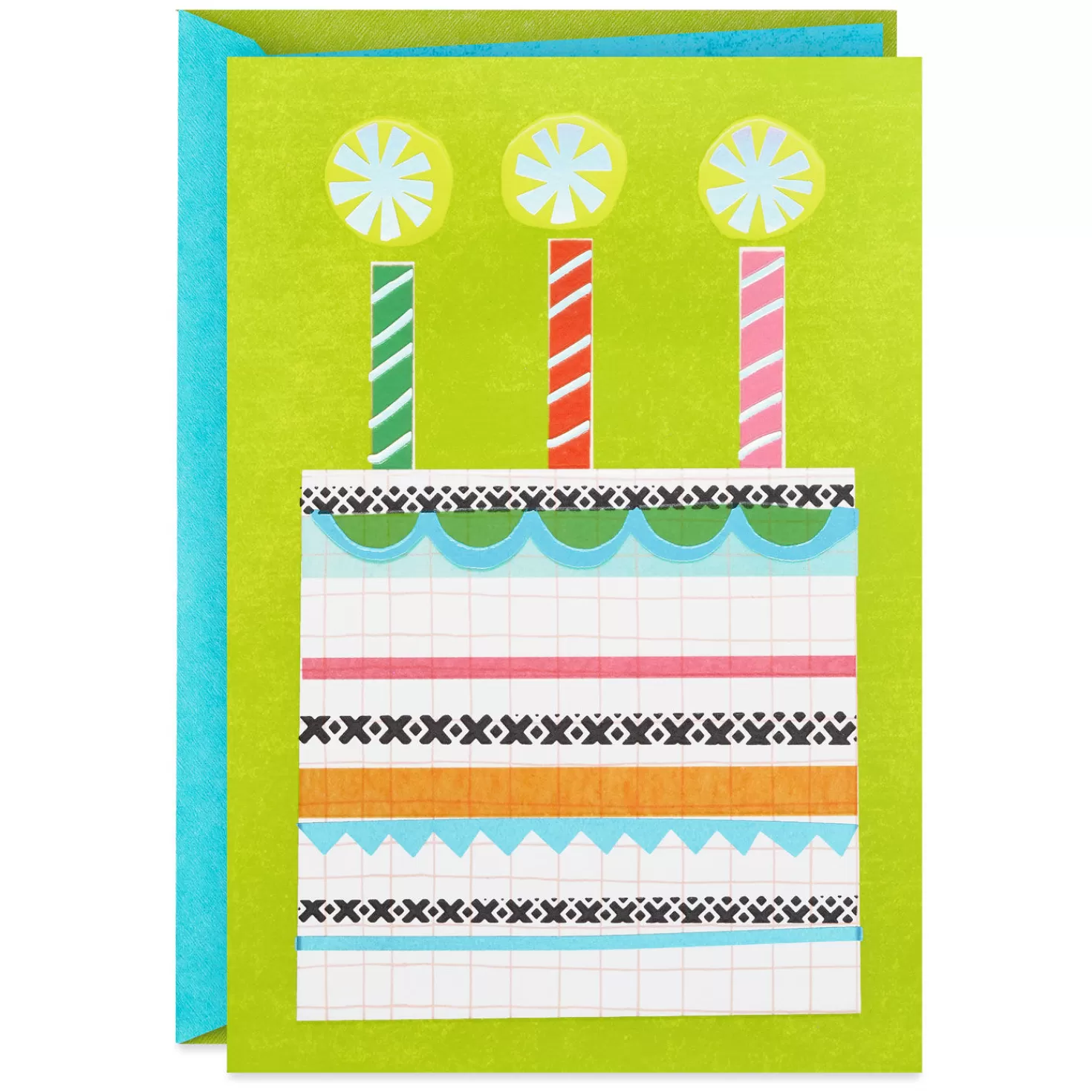 Birthday>Hallmark Cool Collage Cake Blank Birthday Card