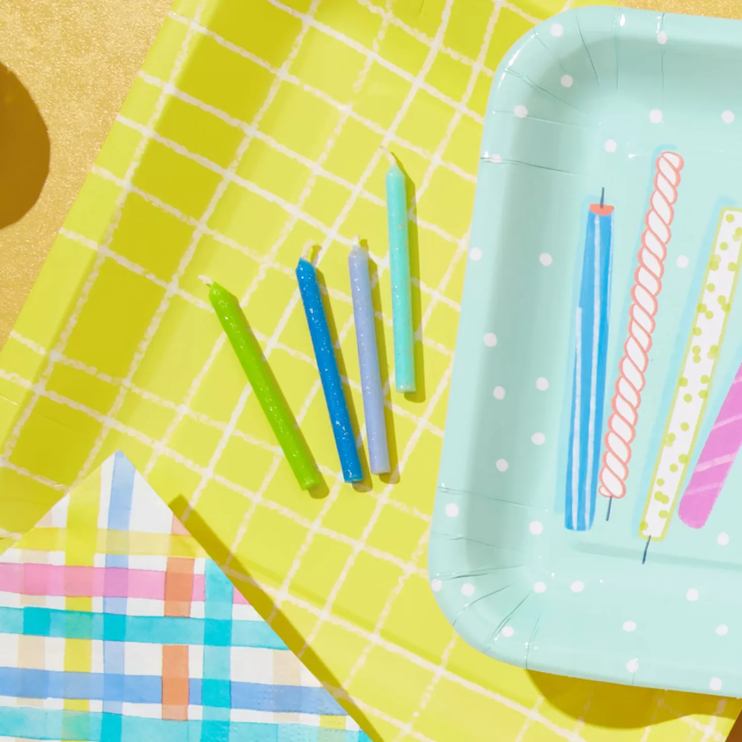 Birthday>Hallmark Cool Hues With Glitter Birthday Candles, Set Of 16