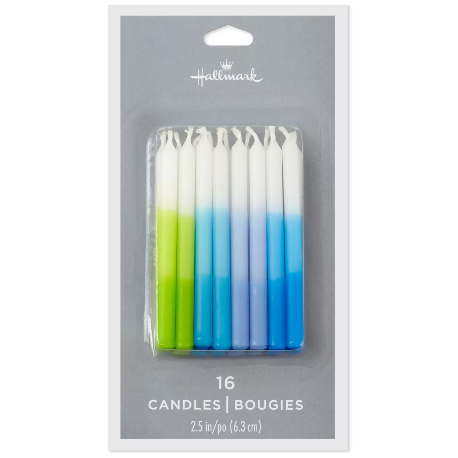 Birthday>Hallmark Cool Ombre Stripe Birthday Candles, Set Of 16