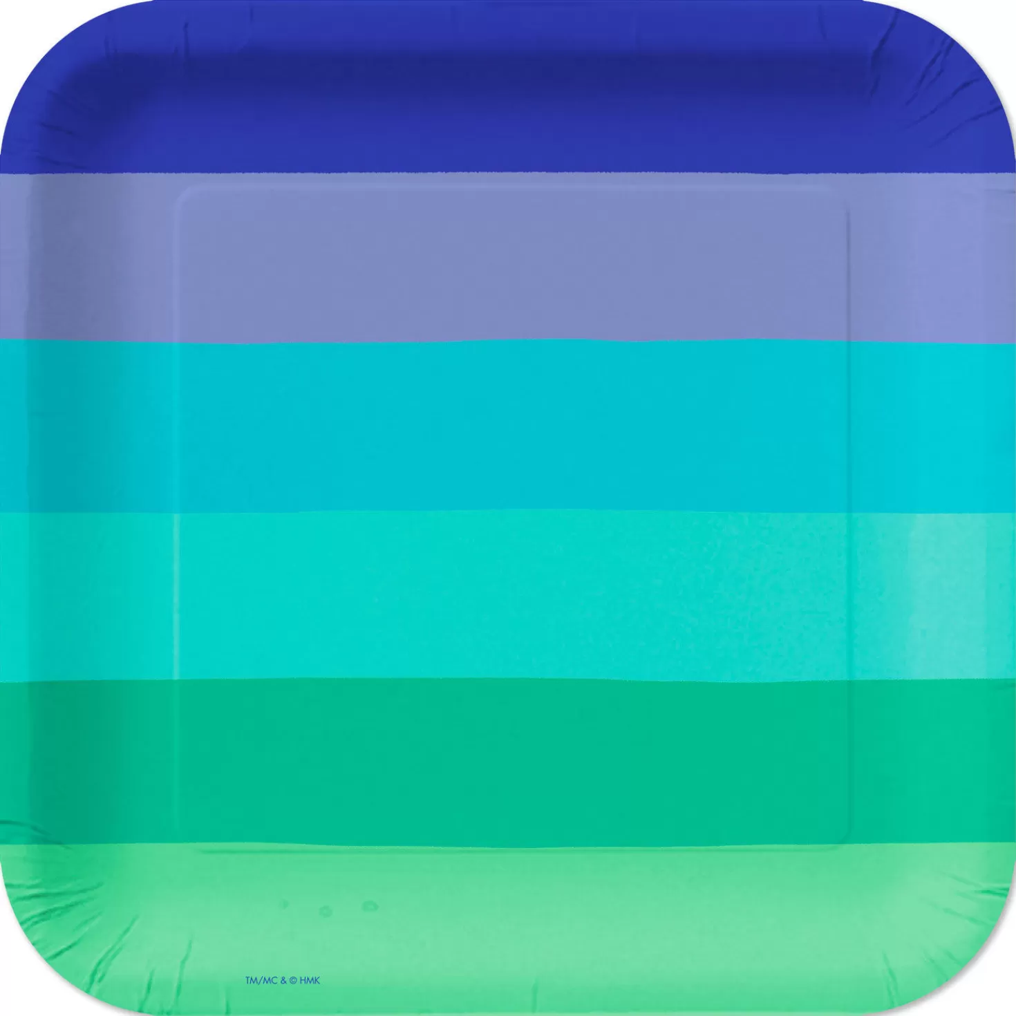 Birthday>Hallmark Cool Ombre Stripe Square Dinner Plates, Set Of 8
