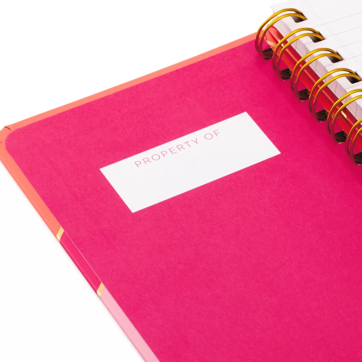 Clearance Coral And Pink Color Block Spiral Notebook Back To School