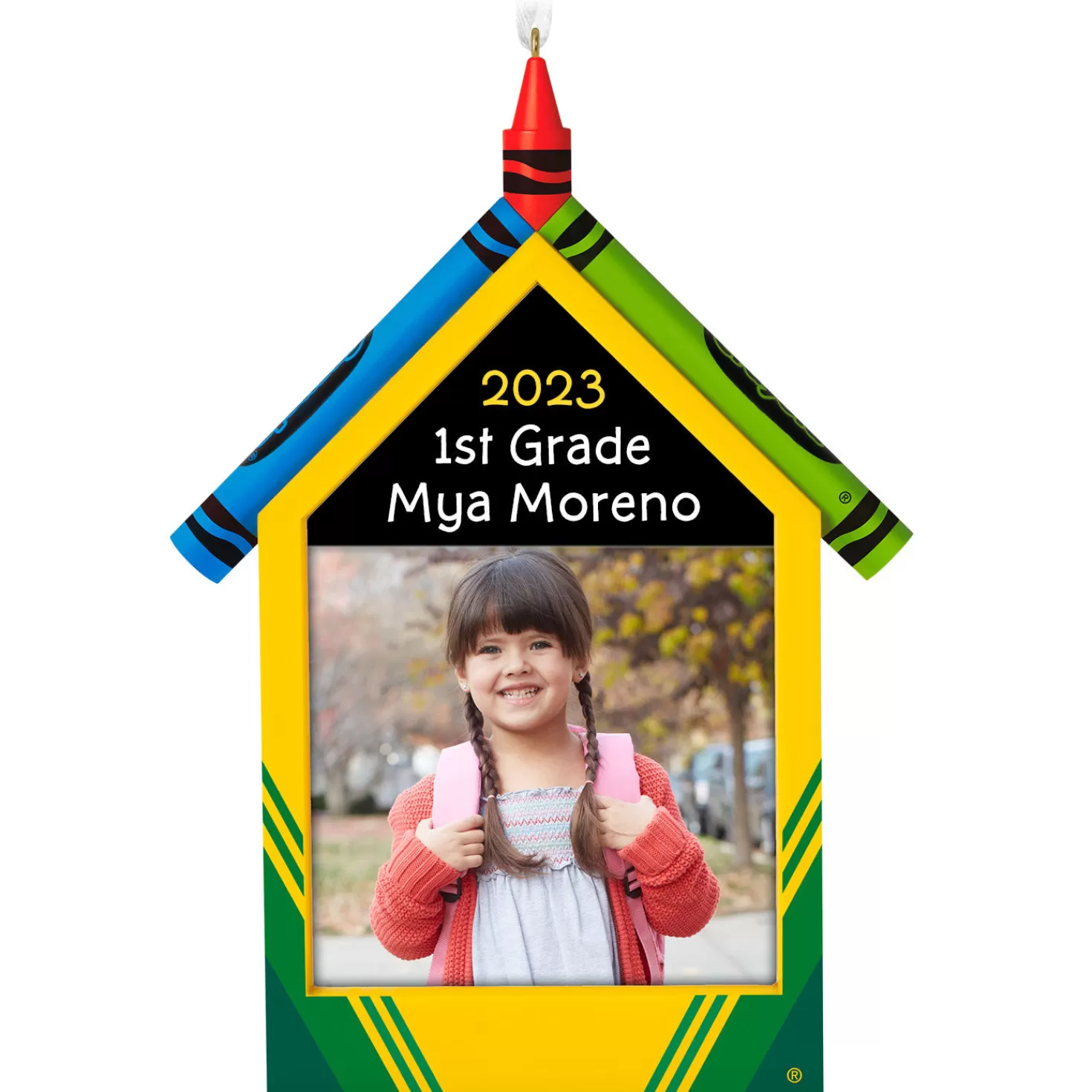 Fashion Crayola® A Colorful School Year Personalized Photo Frame Ornament Back To School
