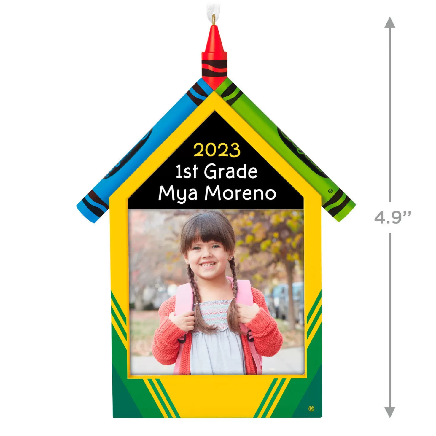 Fashion Crayola® A Colorful School Year Personalized Photo Frame Ornament Back To School