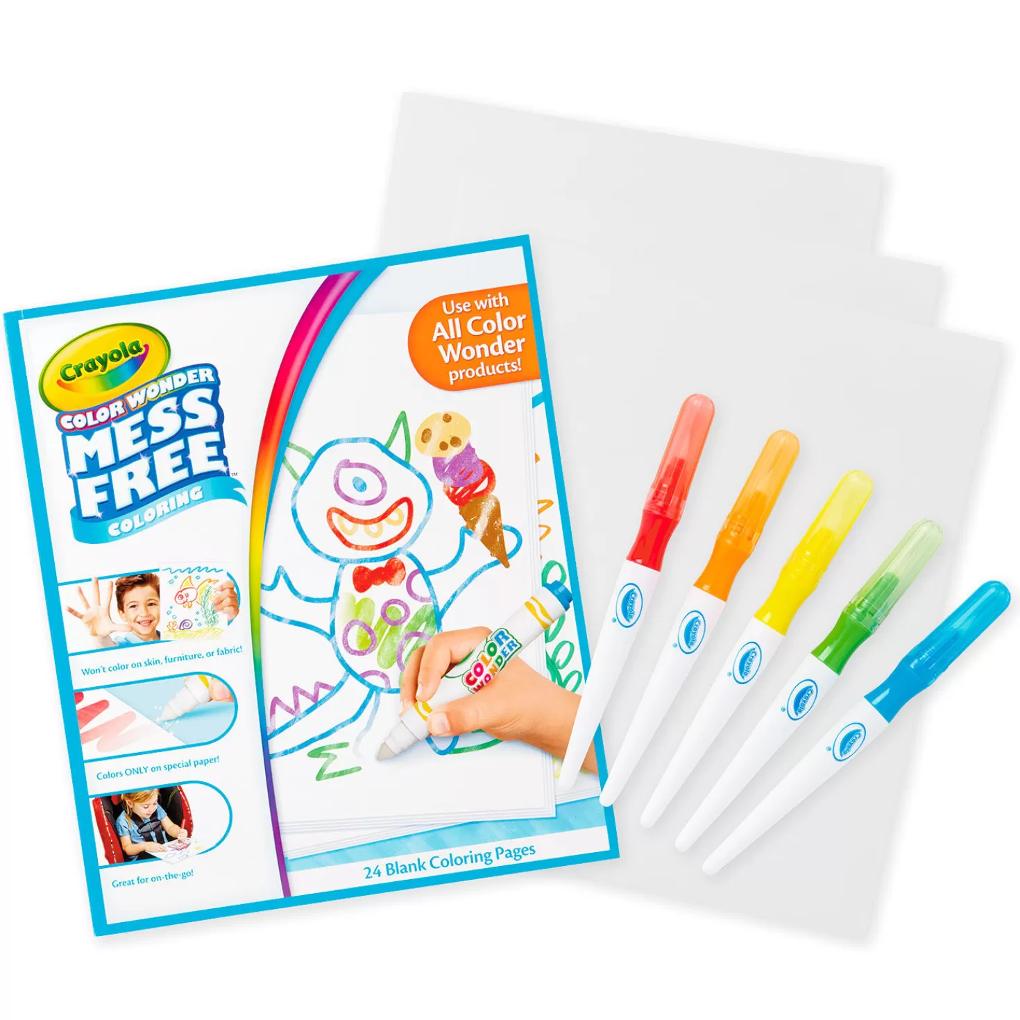 Sale Crayola® Color Wonder Paintbrush Pens And Drawing Pad Set Back To School