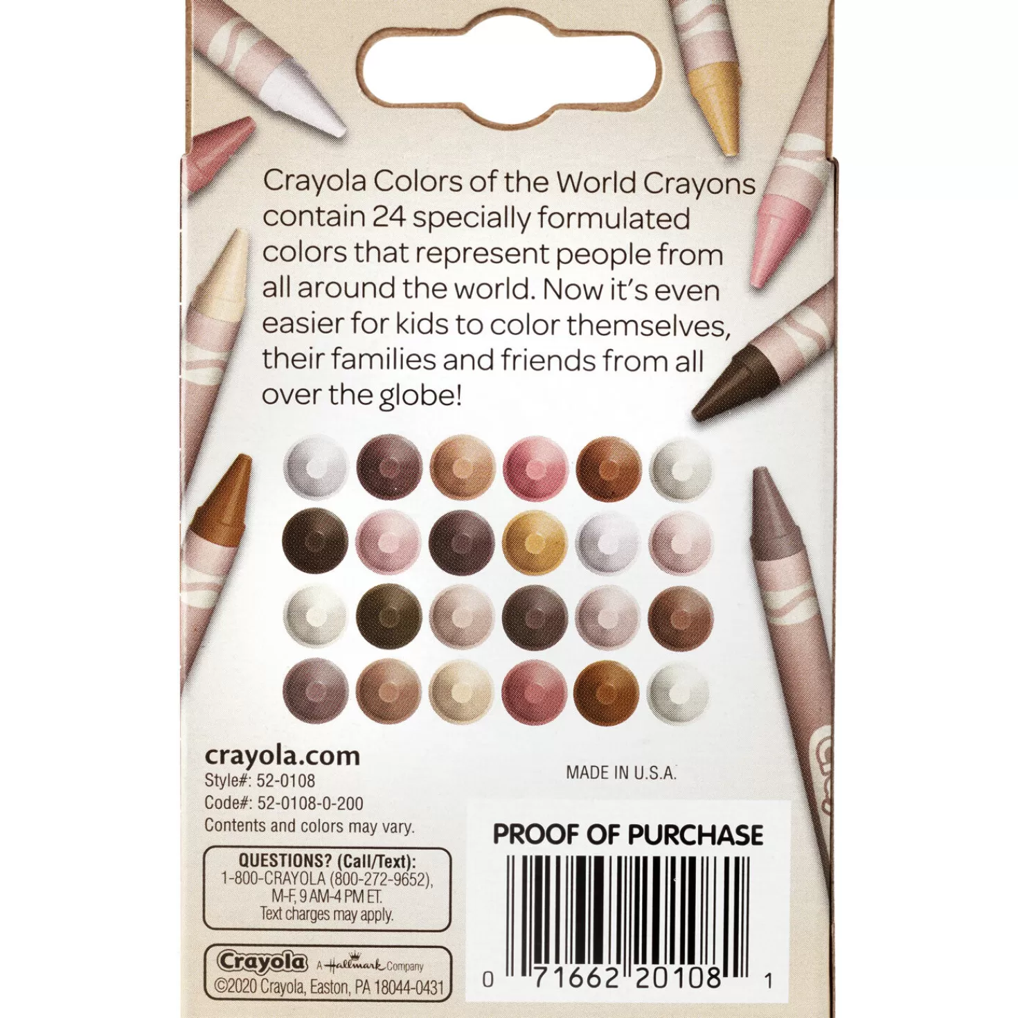 Online Crayola® Colors Of The World Crayons, 24-Count Back To School