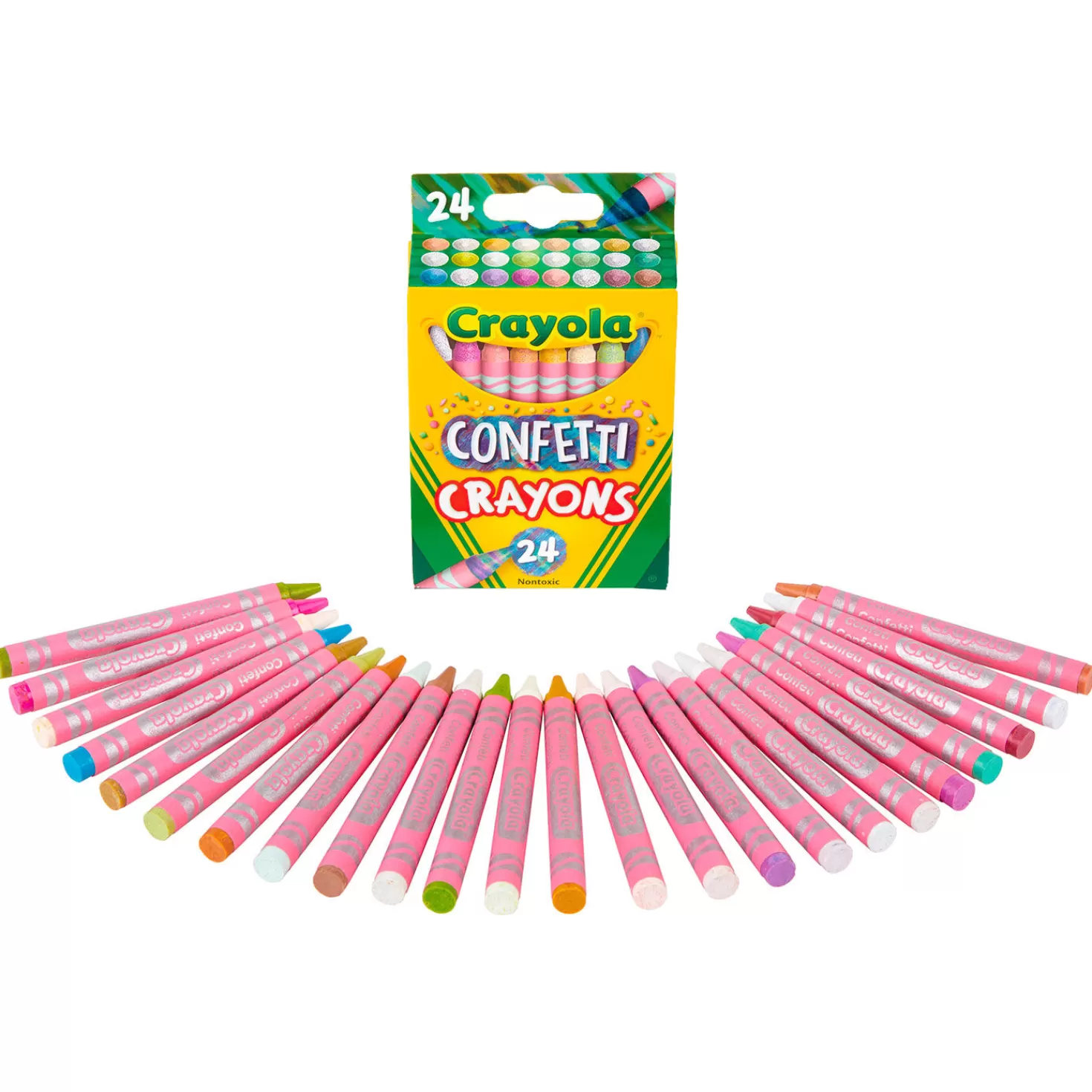 Cheap Crayola® Confetti Crayons, 24-Count Back To School
