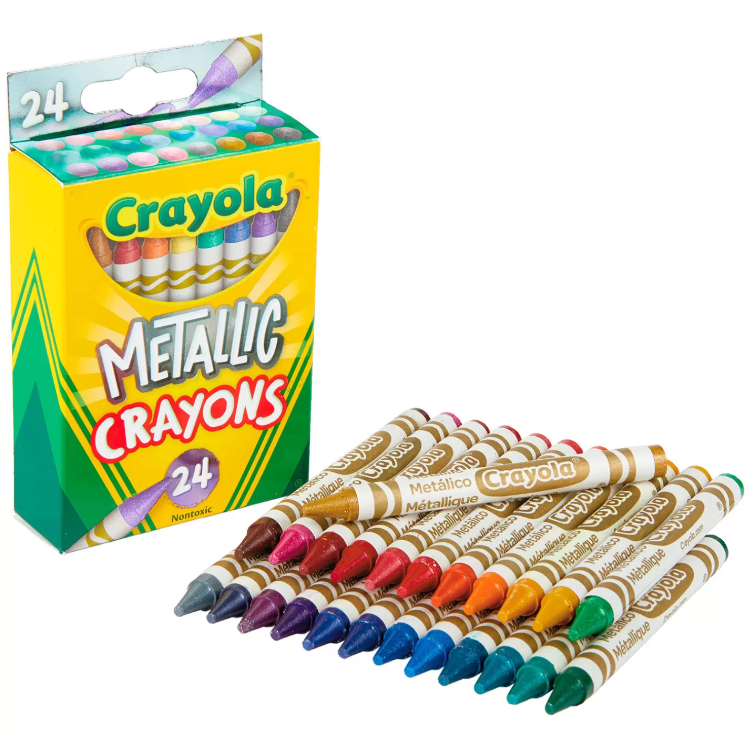 Cheap Crayola® Metallic Crayons, 24-Count Back To School