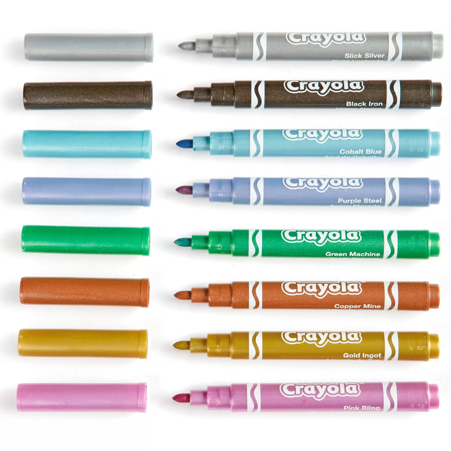 New Crayola® Metallic Markers, 8-Count Back To School