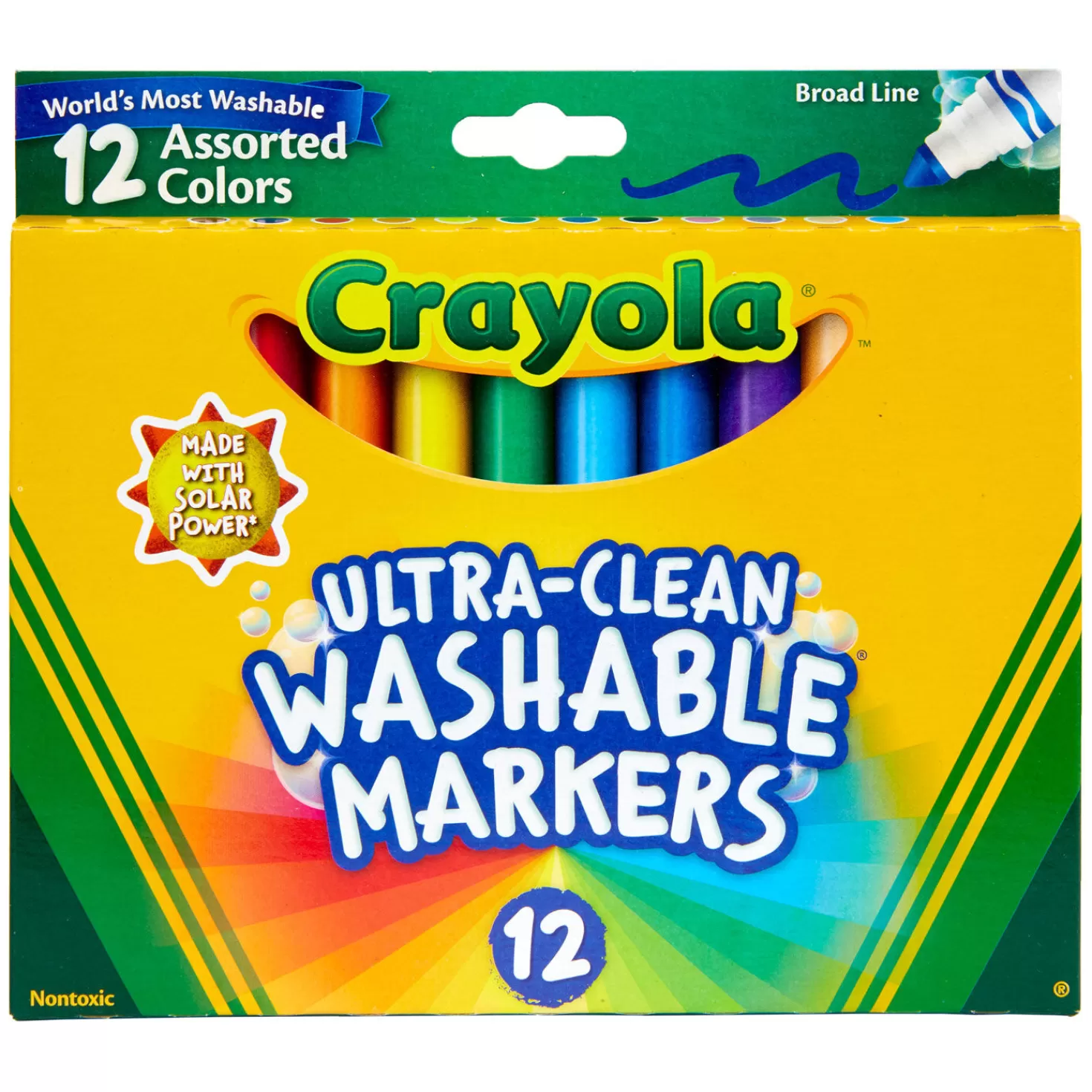 Online Crayola Washable Broad Line Markers, 12-Count Back To School