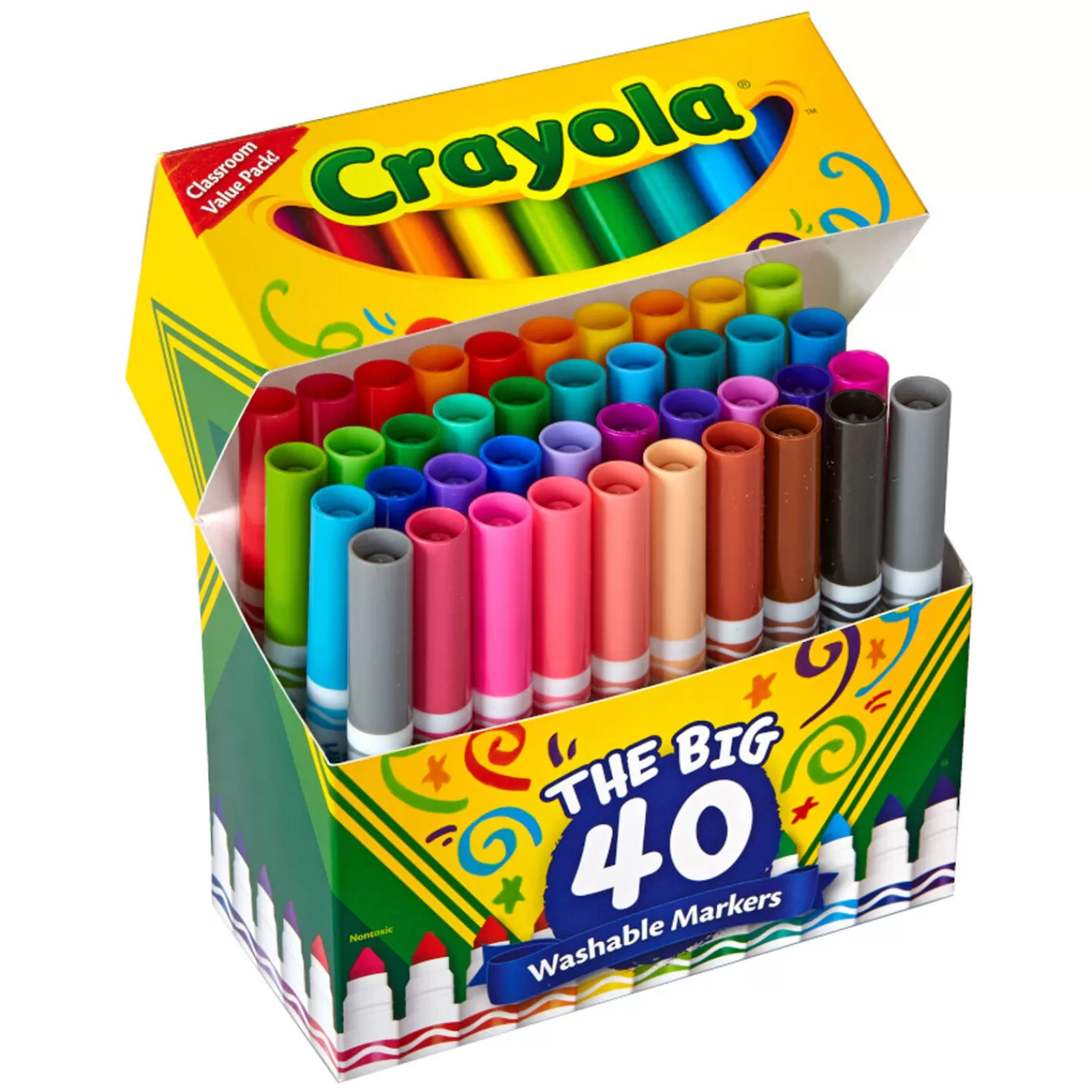 Back To School>Hallmark Crayola Washable Markers, 40-Count