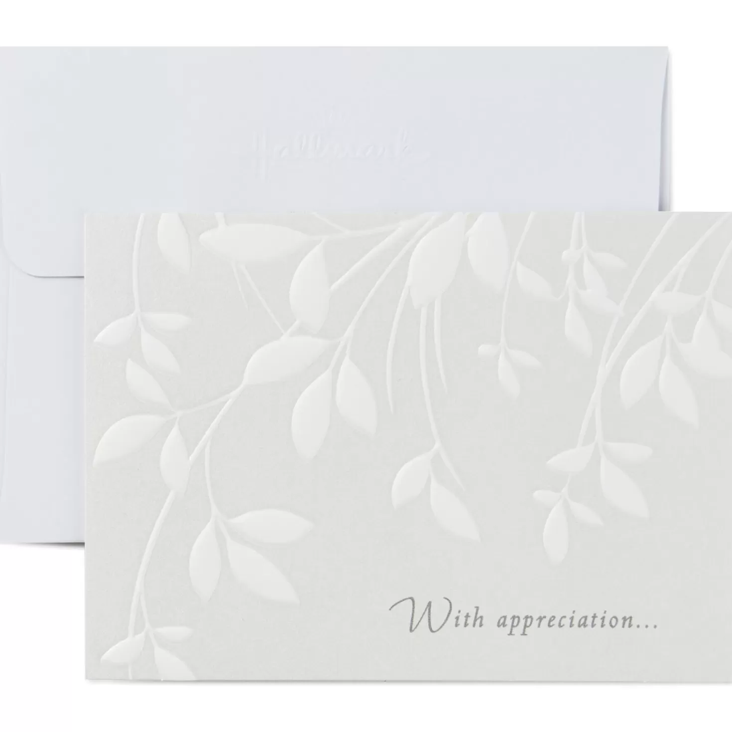 Best Cream Leaves Sympathy Thank You Notes, Box Of 10 Thank You