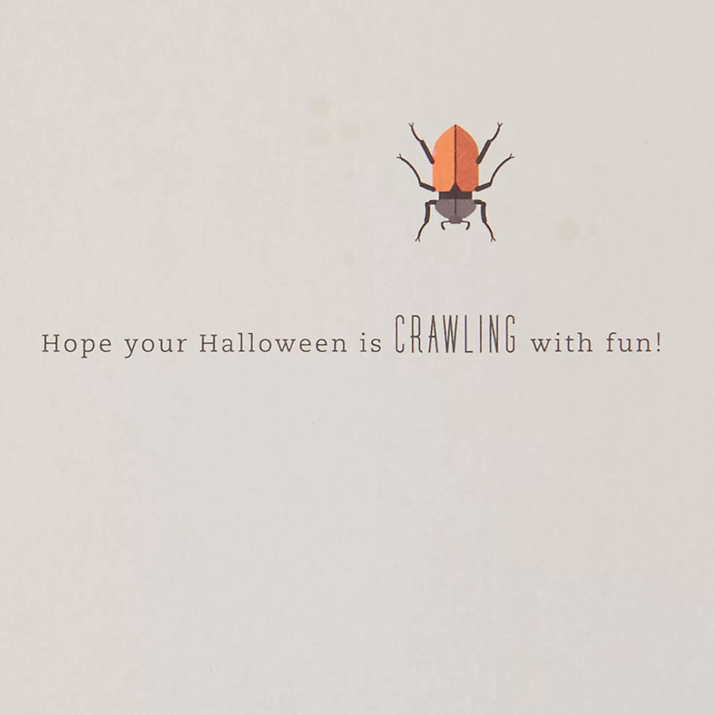 Halloween (10/31)>Hallmark Creepy-Crawly Bugs Halloween Card With Puffy Stickers