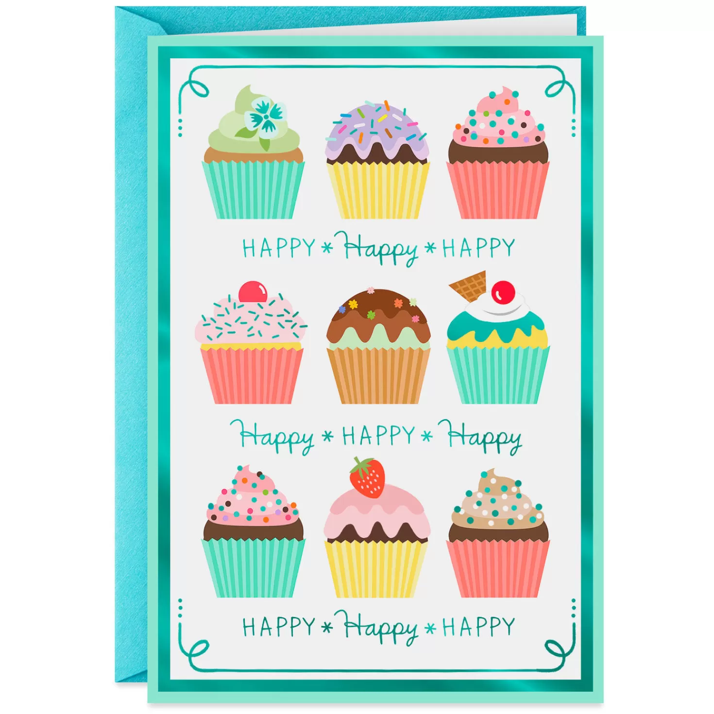 Birthday>Hallmark Cupcakes Lots Of Happy Birthday Card