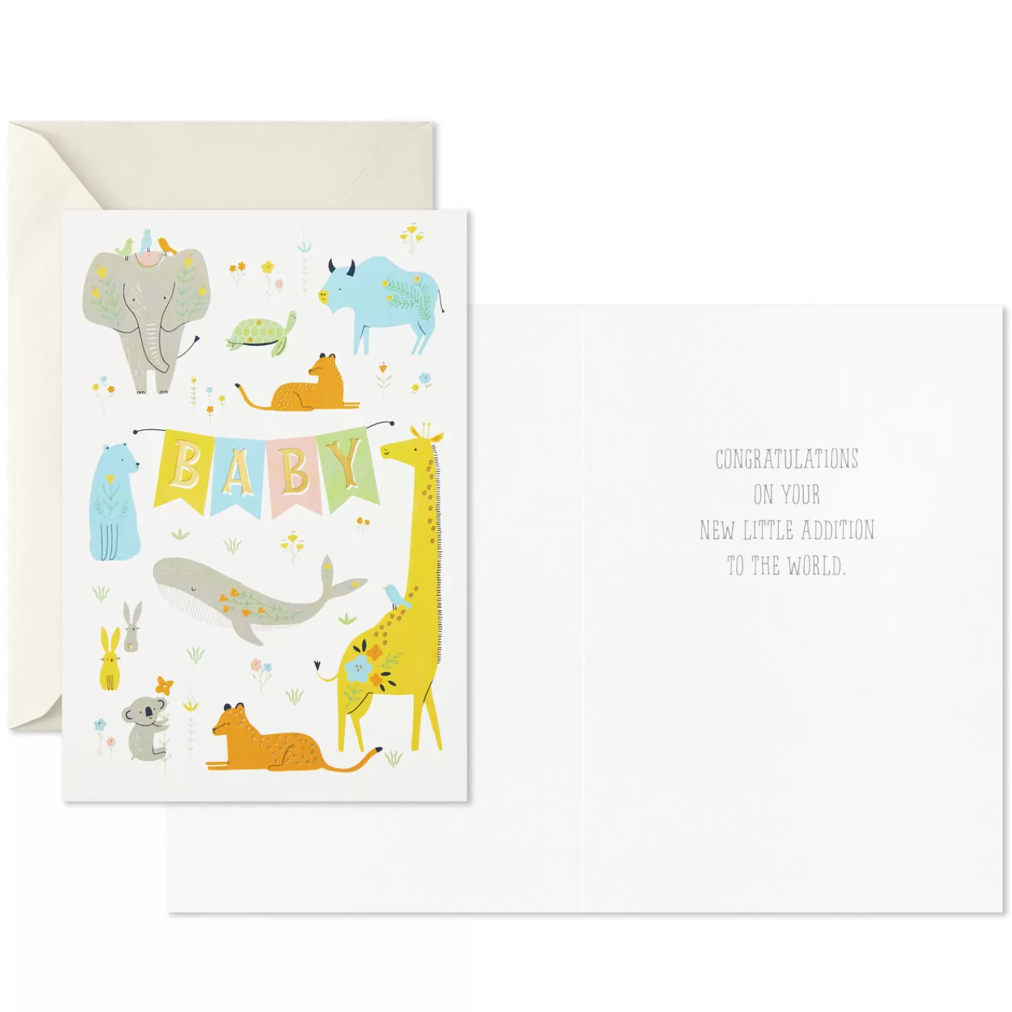 Baby>Hallmark Cute And Cuddly Assorted New Baby Cards, Pack Of 12