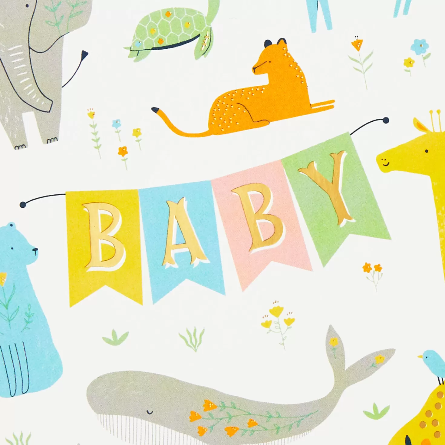 Baby>Hallmark Cute And Cuddly Assorted New Baby Cards, Pack Of 12
