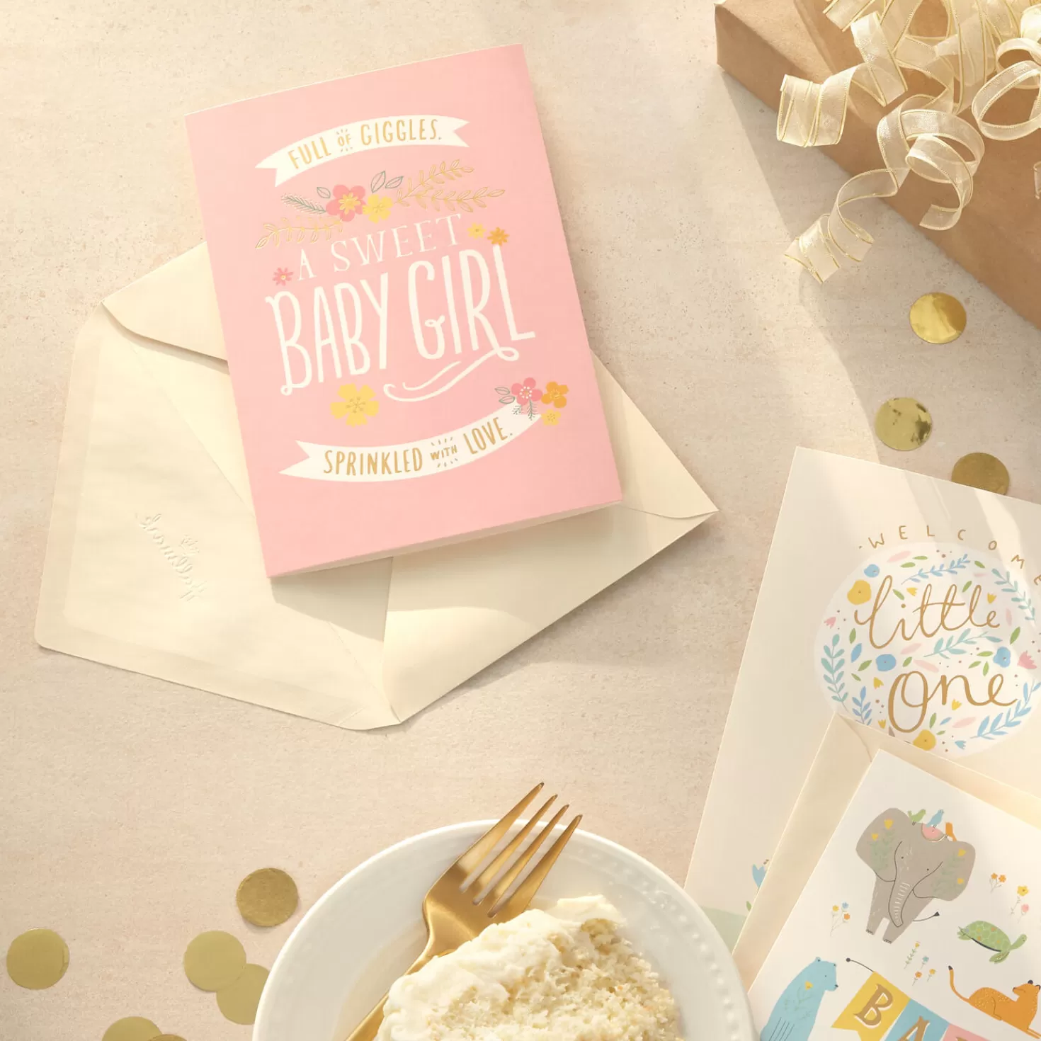 Baby>Hallmark Cute And Cuddly Assorted New Baby Cards, Pack Of 12