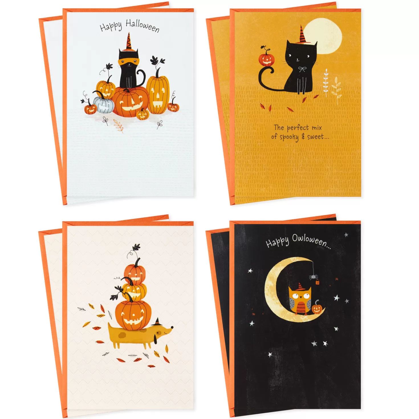 Halloween (10/31)>Hallmark Cute Halloween Icons Assorted Halloween Cards, Pack Of 8