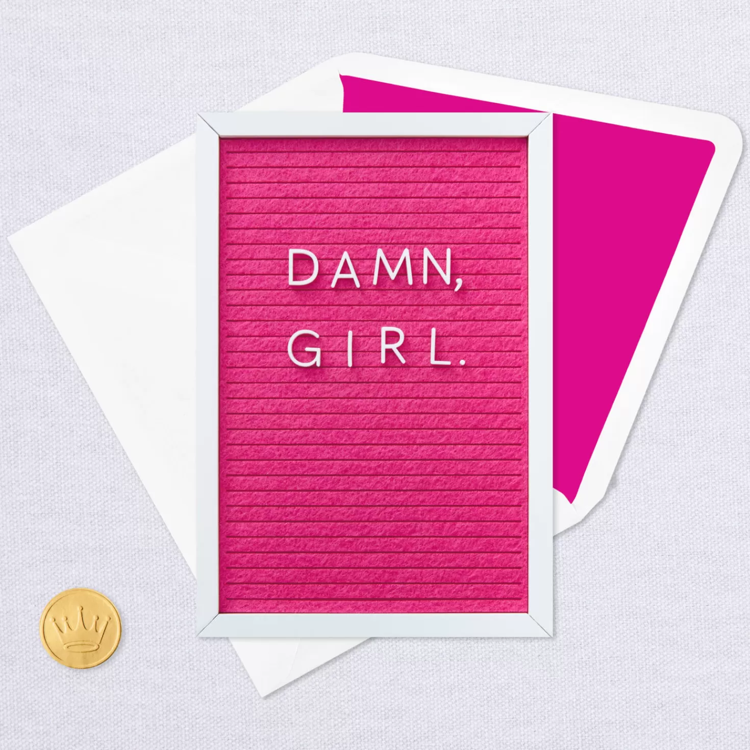 Birthday>Hallmark Damn, Girl Felt Letter Board Birthday Card For Her