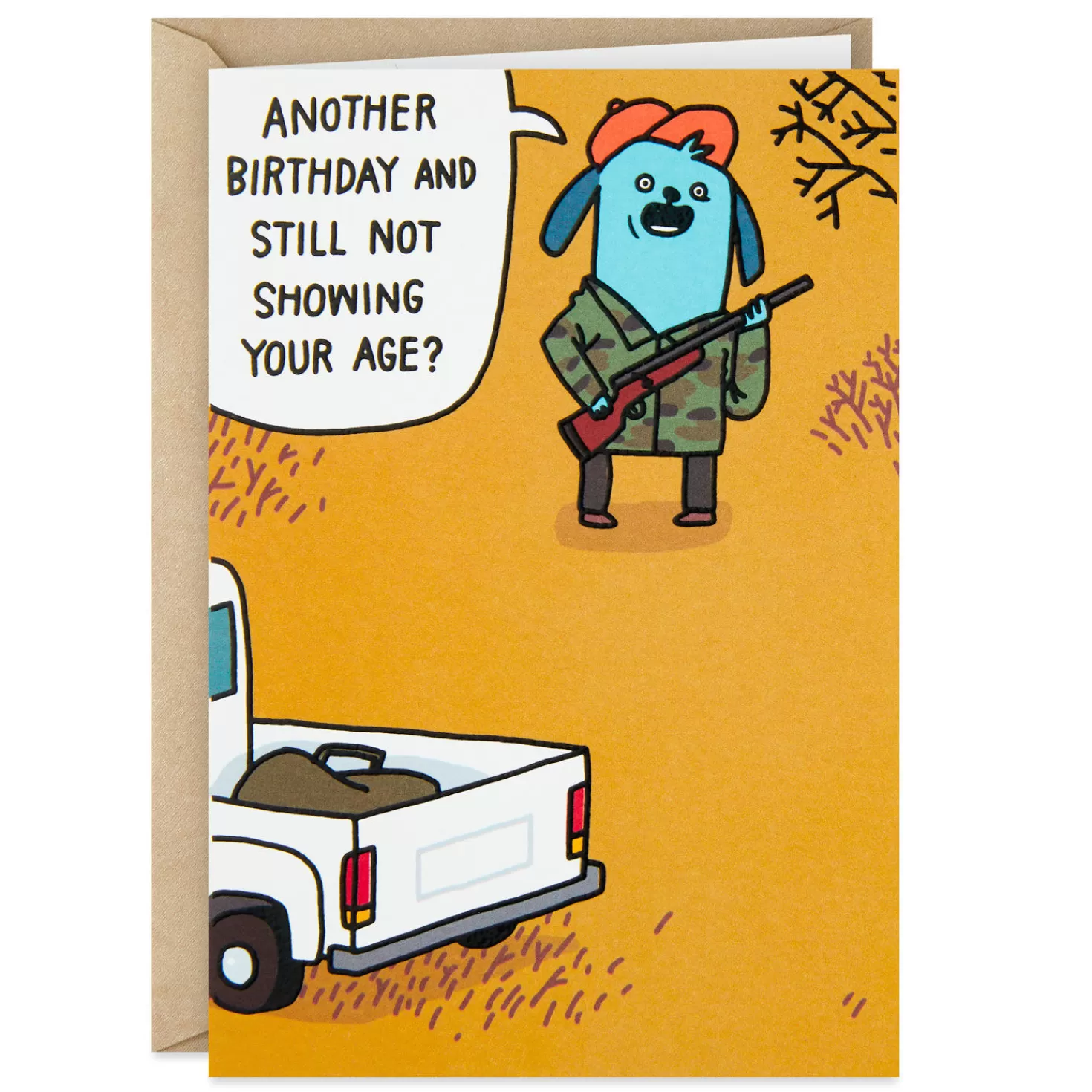 Birthday>Hallmark Damn Good Camouflage Funny Birthday Card