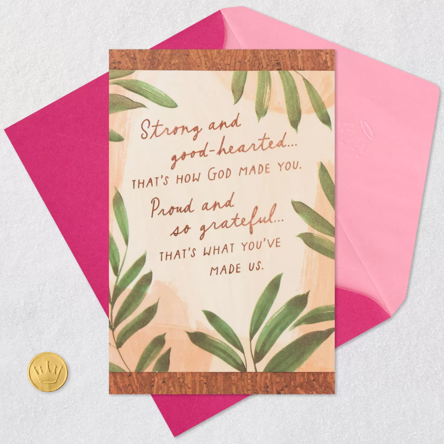 Birthday>Hallmark Daughter, God Made You Strong And Good-Hearted Birthday Card From Us
