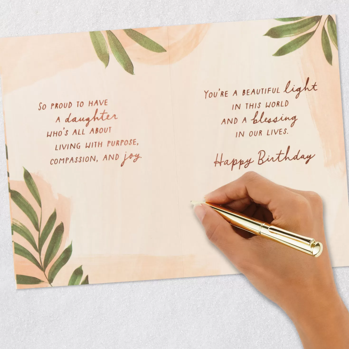 Birthday>Hallmark Daughter, God Made You Strong And Good-Hearted Birthday Card From Us