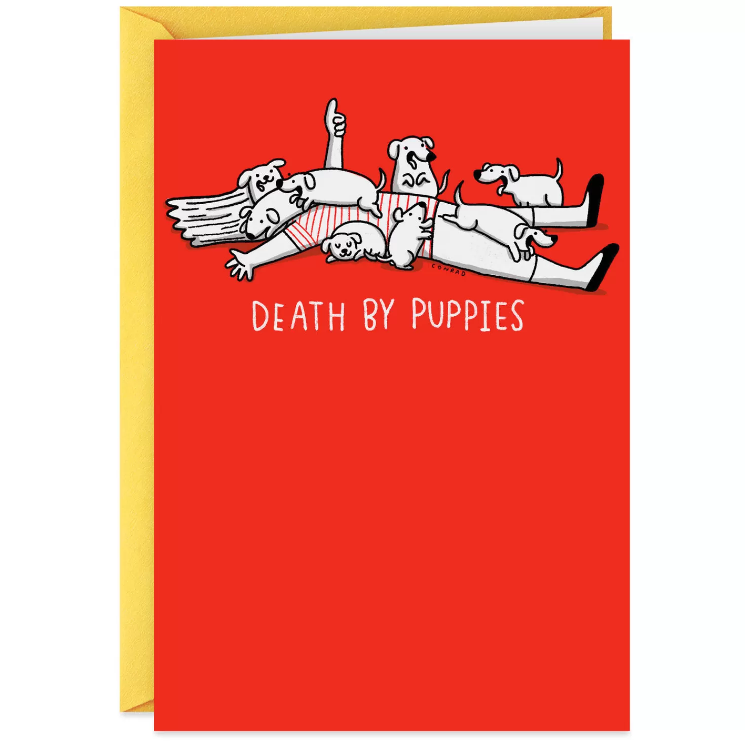 Birthday>Hallmark Death By Puppies Funny Birthday Card