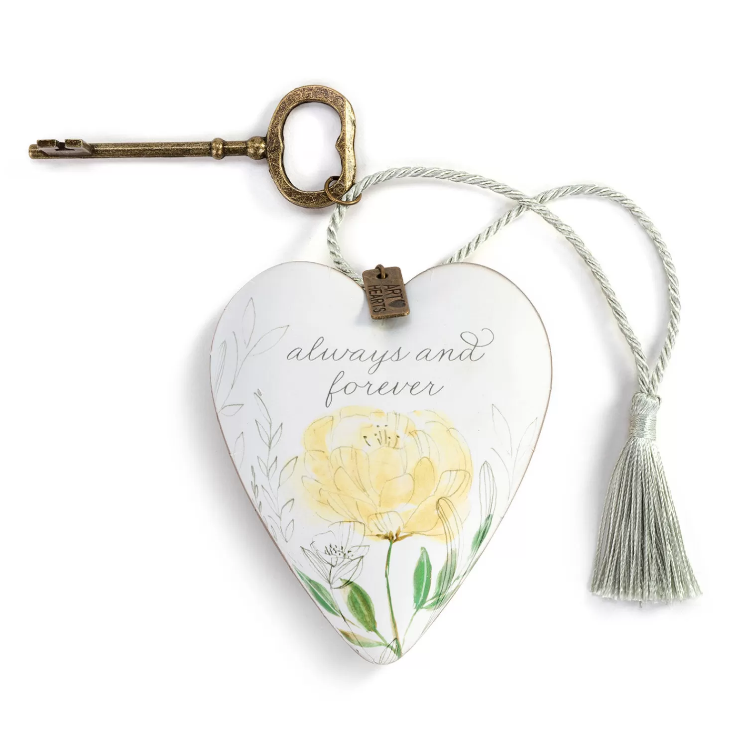 Hot Demdaco Always & Forever Art Heart With Key Stand Encouragement
