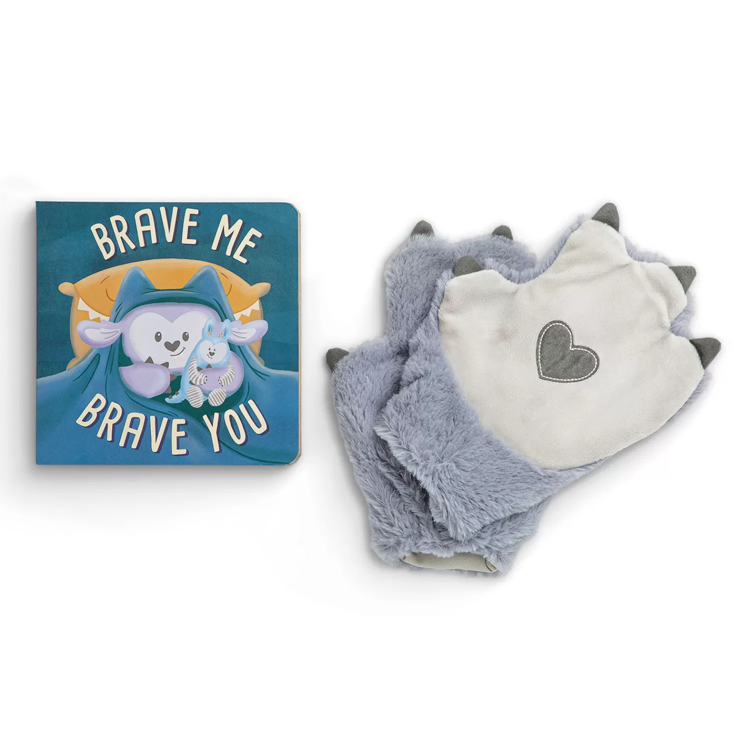New Demdaco Brave Me Brave You Board Book & Monster Mittens Gift Set Baby