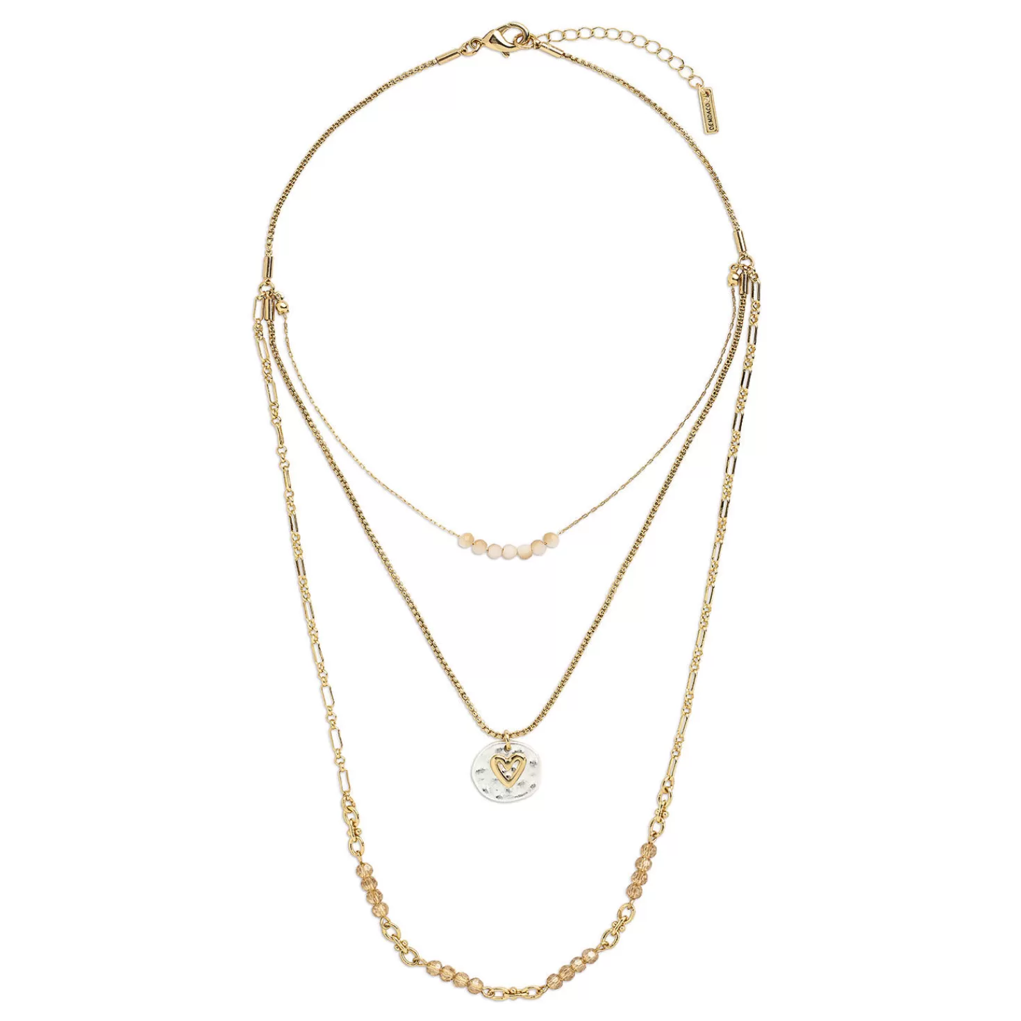 New Demdaco Champagne Your Journey Layered Love Necklace, 24" Encouragement