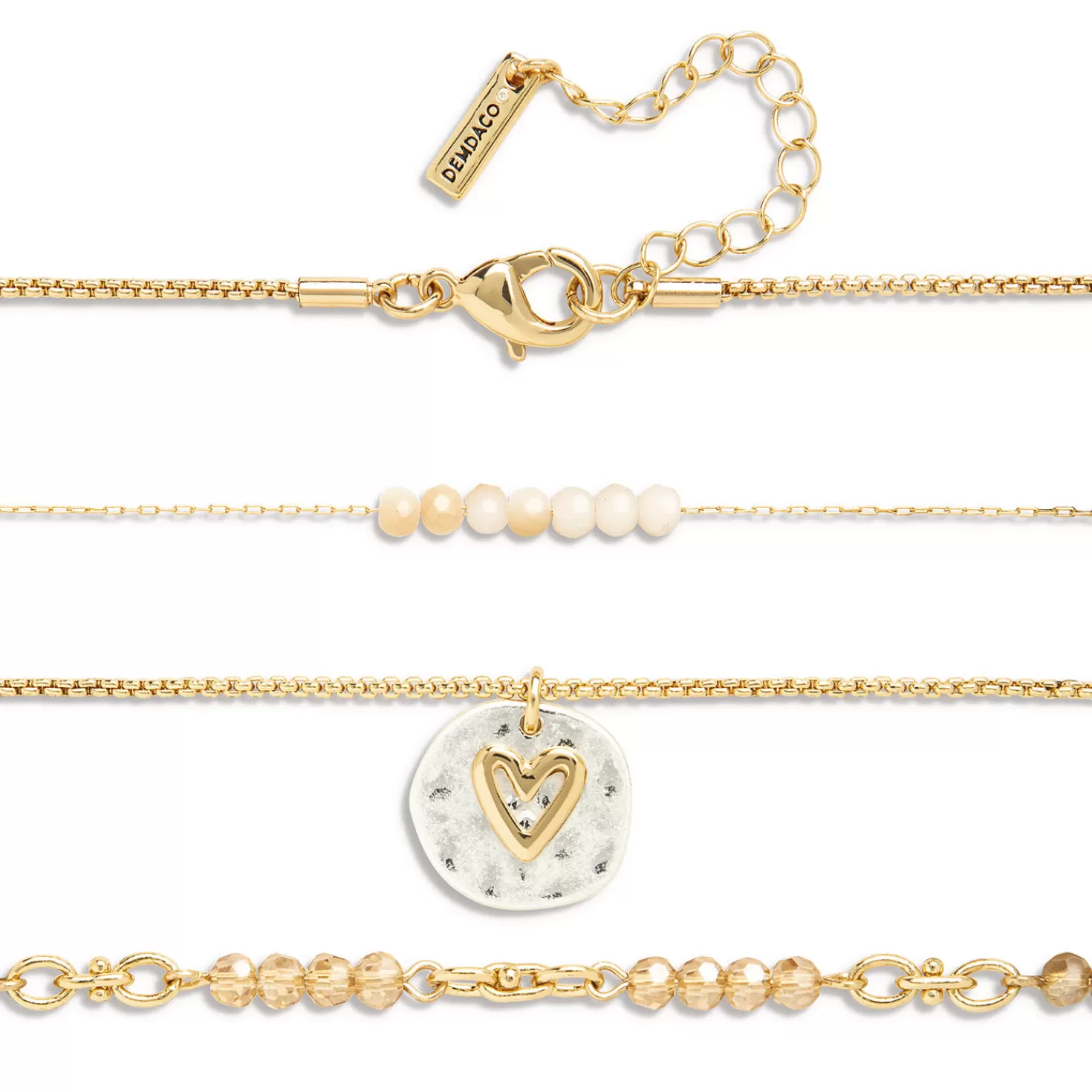 New Demdaco Champagne Your Journey Layered Love Necklace, 24" Encouragement