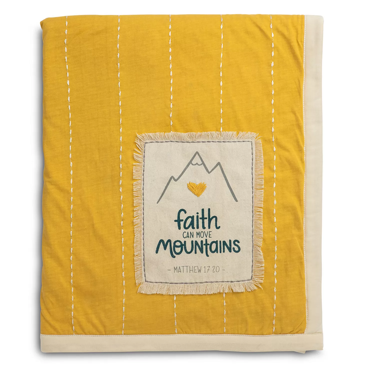 Baby>Hallmark Demdaco Faith Can Move Mountains Baby Blanket