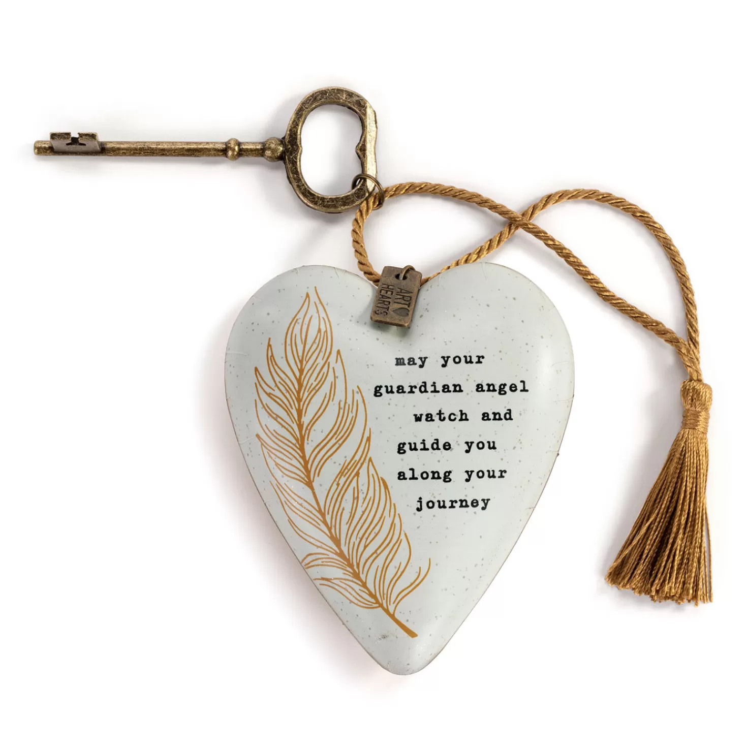 New Demdaco Guardian Angel Art Heart With Key Stand Encouragement