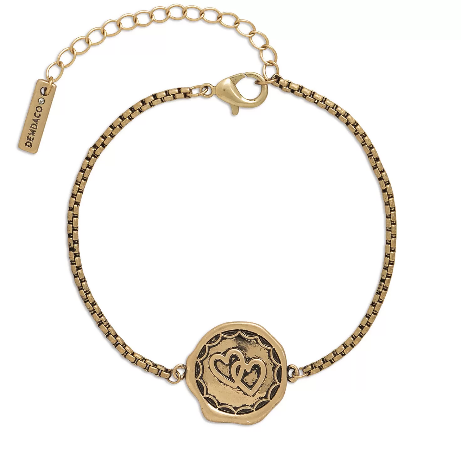 Best Sale Demdaco Linked Hearts Charm Dear You Daughter Bracelet Encouragement
