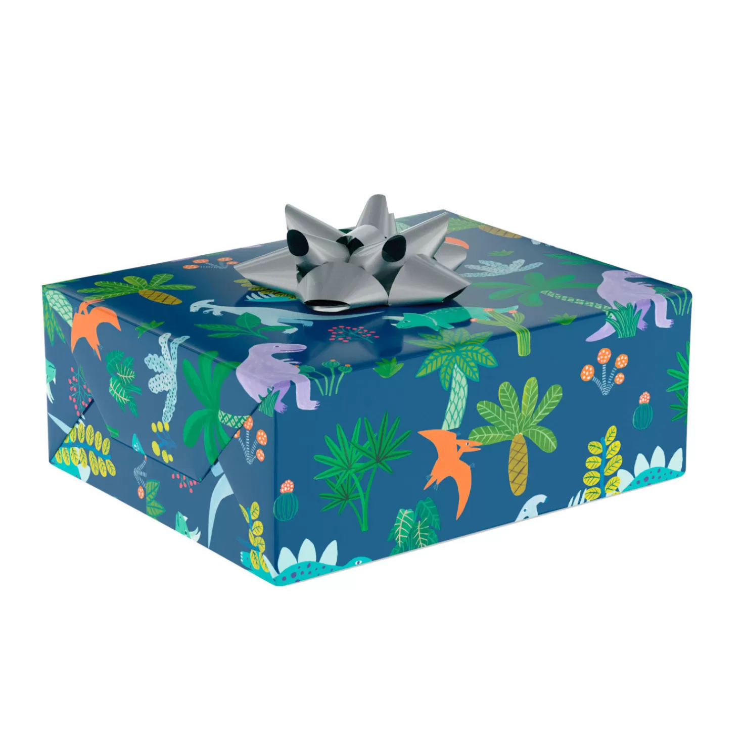 Birthday>Hallmark Dinosaurs On Blue Wrapping Paper, 20 Sq. Ft.