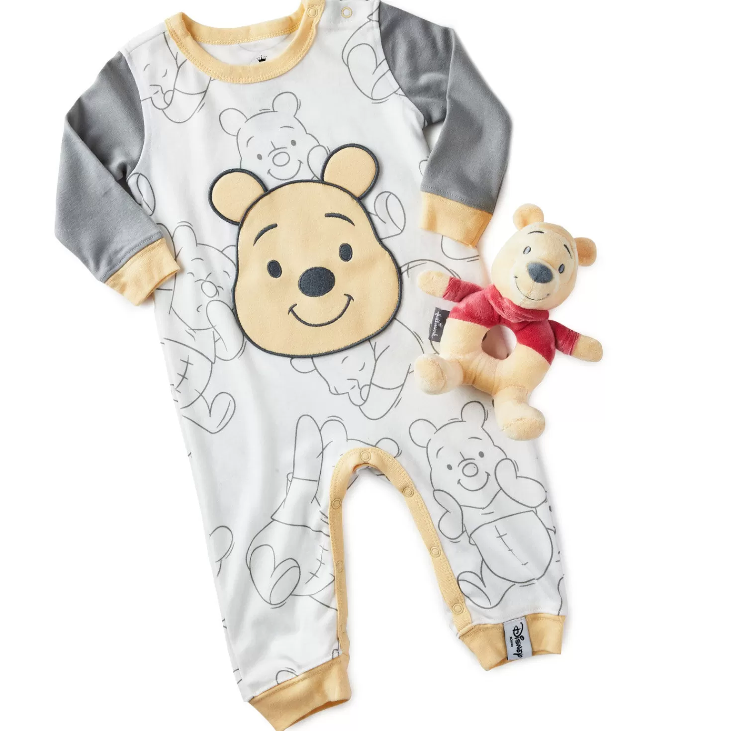 New Disney Baby Winnie The Pooh Rattle And Jumper Set, 3-6 Months Baby